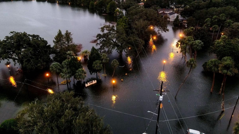 Vista aérea de las inundaciones cerca de Orlando, Florida, tras el paso del huracán Ian, a 29 de septiembre de 2022.