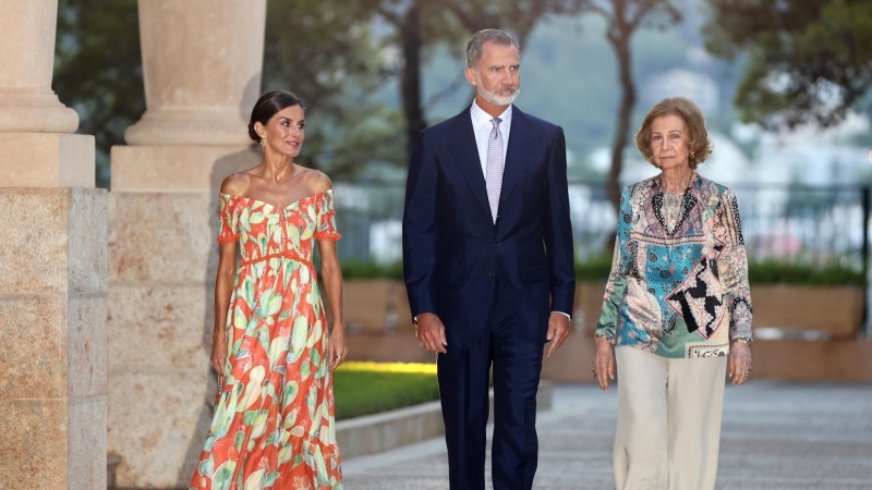 Imagen de la recepción de los reyes en el Palacio de Marivent- 04/08/2022