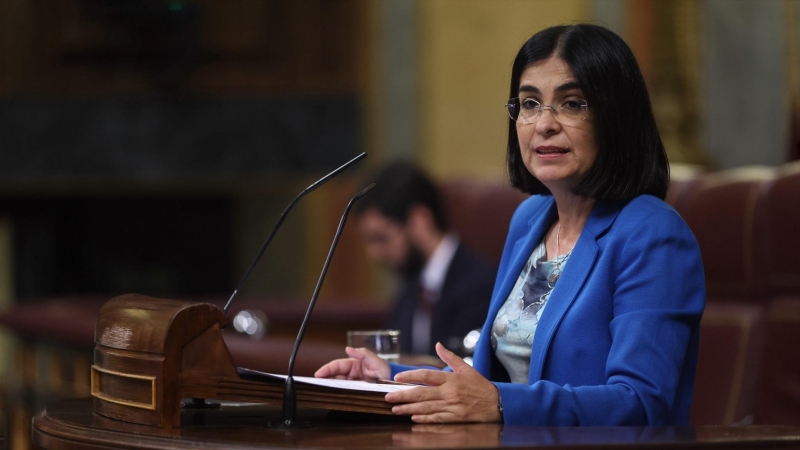 22/09/2022-La ministra de Sanidad, Carolina Darias, interviene durante una sesión plenaria, en el Congreso de los Diputados, a 22 de septiembre de 2022, en Madrid