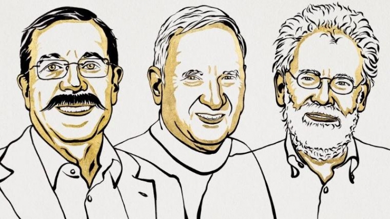 Los ganadores del Premio Nobel de Física Alain Aspect, John F. Clauser y Anton Zeilinger.