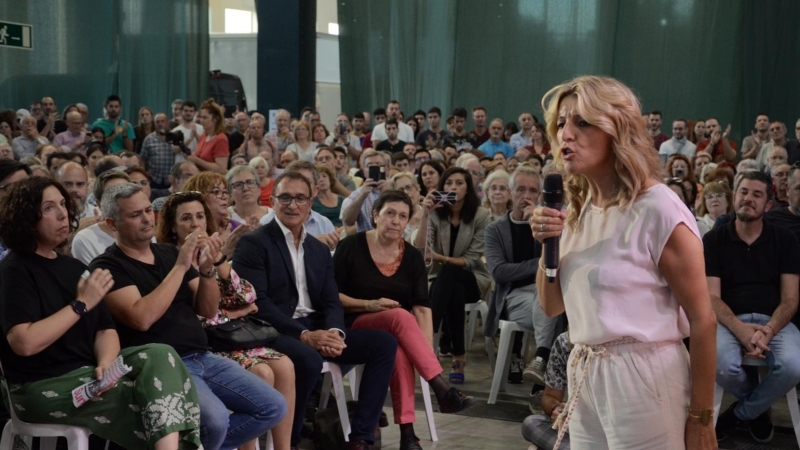 15/10/2022 - Yolanda Díaz durant la presentació de Sumar a Sabadell.