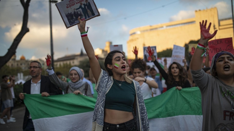 Manifestación contra el régimen Iraní.