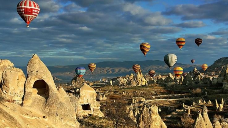 Vols en globus a la Capadòcia, a Turquia.