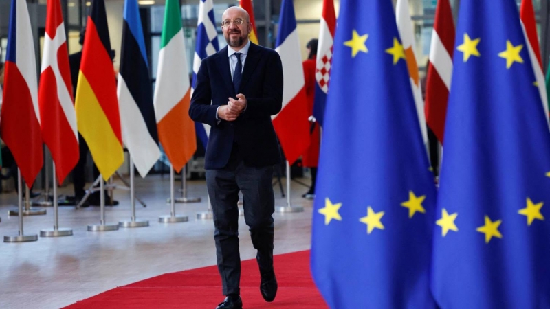 El presidente del Consejo Europeo, Jacques Michel, llega a la cumbre de los Veintisiete sobre energía este jueves 20 de octubre de 2022.
