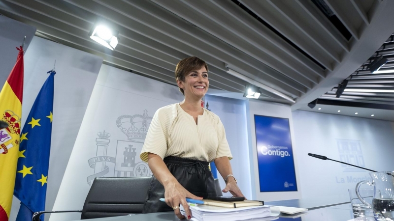La portavoz del Gobierno, Isabel Rodríguez, tras una rueda de prensa posterior a la reunión del Consejo de Ministros