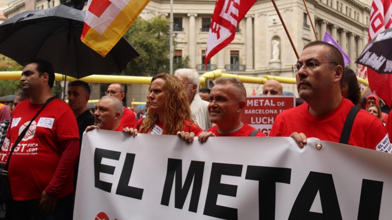 07/10/2022 - Mobilització recent dels treballadors del metall a Barcelona.