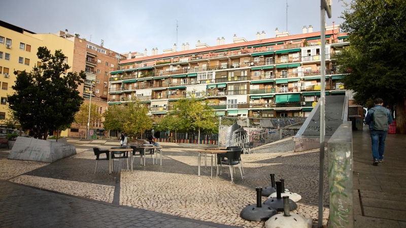 Viviendas en la zona madrileña de Lavapiés,  en el barrio de Embajadores, en distrito Centro. E.P./Jesús Hellín