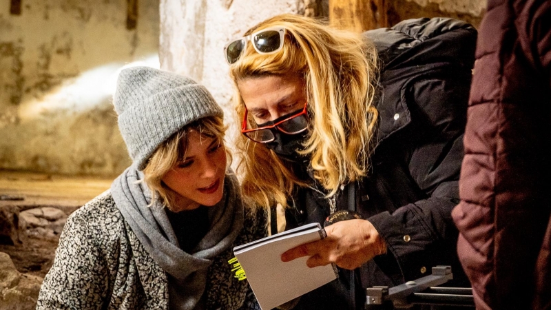 La directora Amparo Climent, en el rodaje de la película.