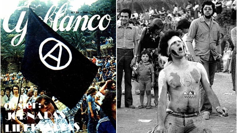 La revista 'Ajoblanco' y las Jornadas Libertarias del Parque Güell, en Barcelona.