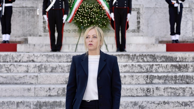 La primera ministra italiana, Giorgia Meloni, durante un acto en Roma, a 29 de octubre de 2022.