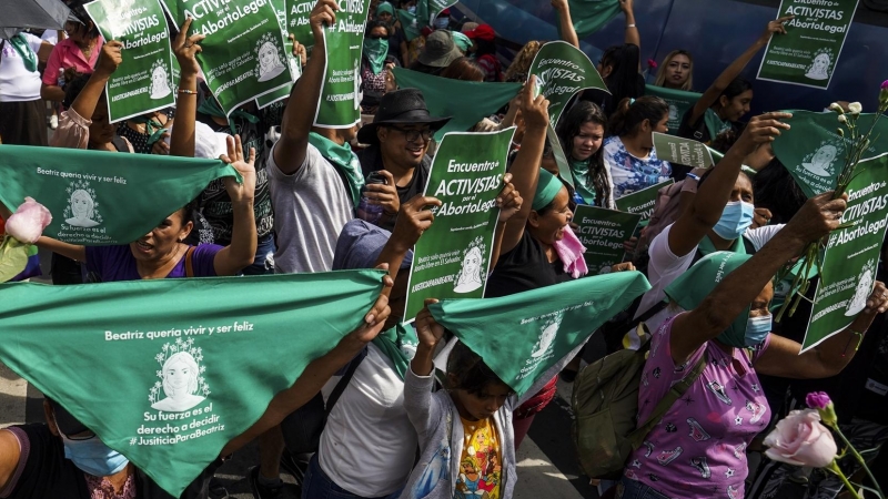 Manifestación por la despenalización del aborto en El Salvador. En San Salvador, a 28 de septiembre de 2022.