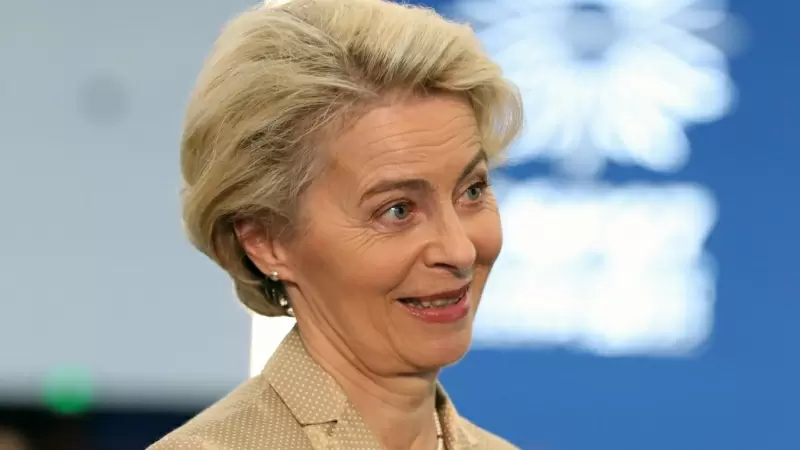 La presidenta de la Comisión Europea, Ursula Von der Leyen, este martes en la Cumbre del Clima.