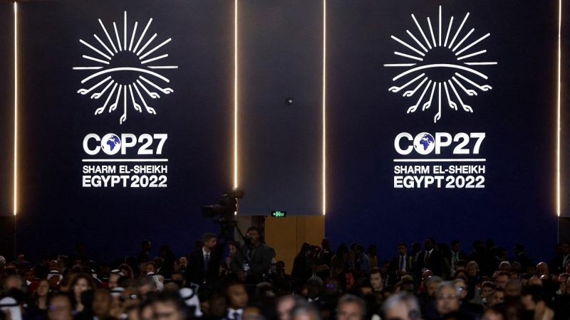 Vista general de uno de los plenarios de la Cumbre del Clima de Sharm el Sheikh (COP27).