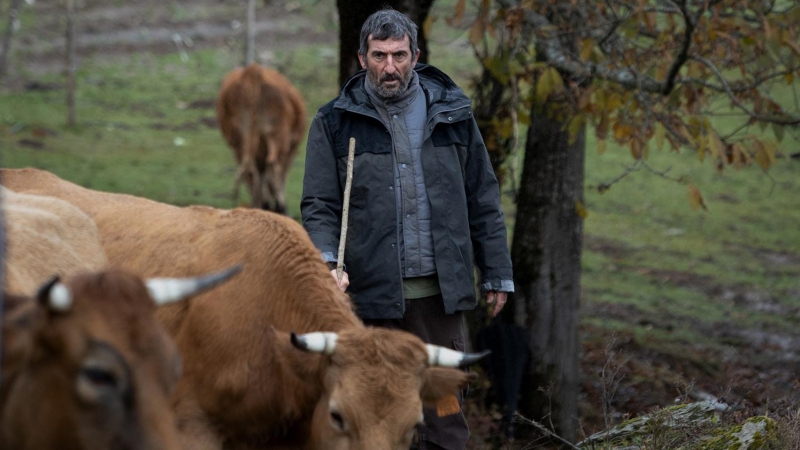 El actor Luis Zahera, en una secuencia de la película 'As bestas'.