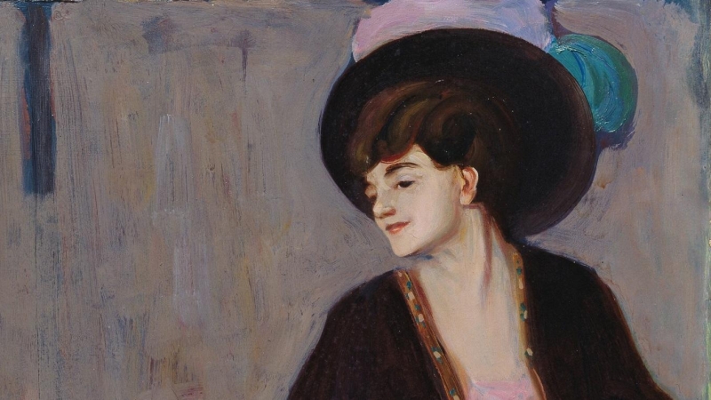 Retrato de Marianne Werefkin, de 1910, por Erma Bossi