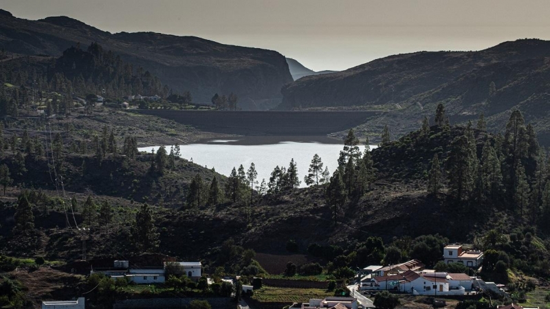 La presa de Chira, situada en el interior de Gran Canaria