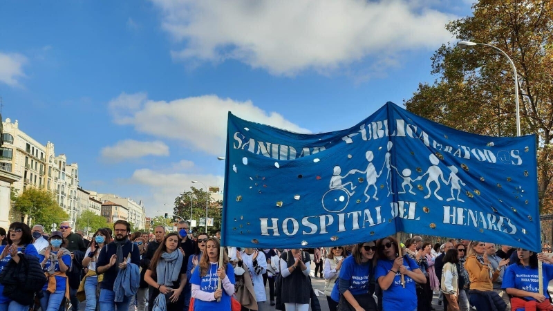 Manifestación por la sanidad pública, a 13 de noviembre de 2022.