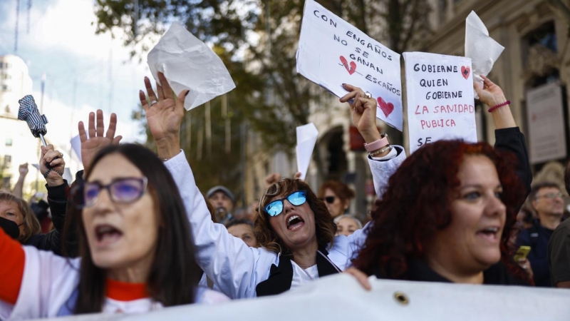 Madrid estalla contra los planes de Ayuso contra la sanidad pública.