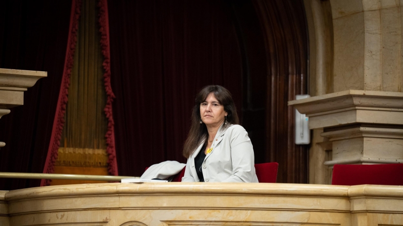 La presidenta de Junts y expresidenta del Parlament, Laura Borràs, durante una sesión de control del Govern en el Pleno del Parlament el pasado 9 de noviembre de 2022.