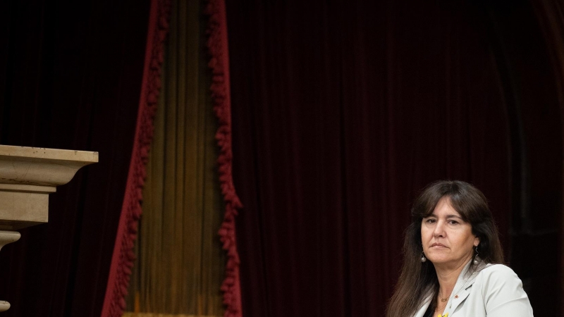 La presidenta de Junts y expresidenta del Parlament, Laura Borràs, durante una sesión de control del Govern en el Pleno del Parlament el pasado 9 de noviembre de 2022.