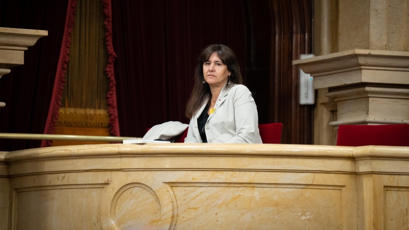 La presidenta de Junts y expresidenta del Parlament, Laura Borràs, durante una sesión de control del Govern en el Pleno del Parlament el pasado 9 de noviembre de 2022.