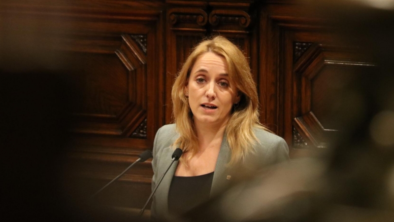 08/11/2022 - La consellera d'Economia, Natàlia Mas, en un ple recent del Parlament.