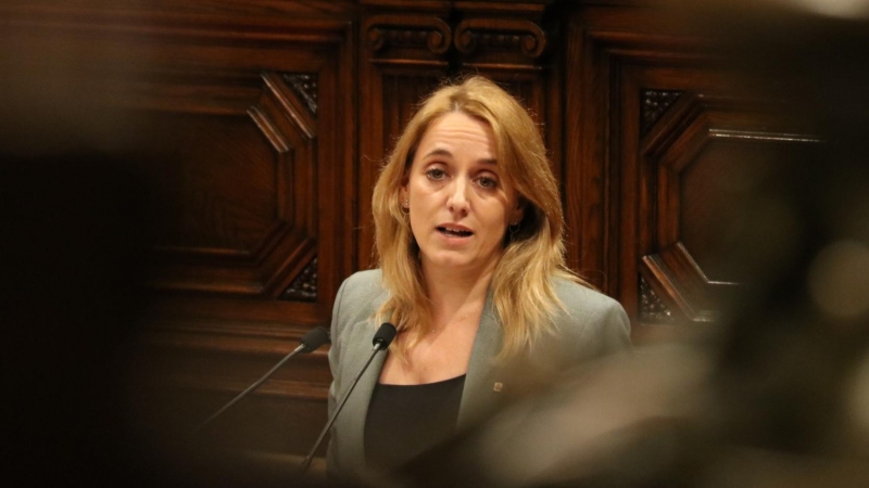 08/11/2022 - La consellera d'Economia, Natàlia Mas, en un ple recent del Parlament.