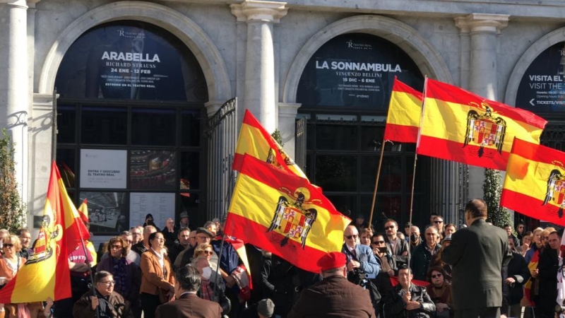 Franquistas en Plaza de Oriente