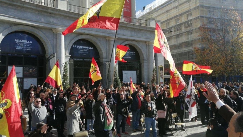 Franquistas en Plaza de Oriente