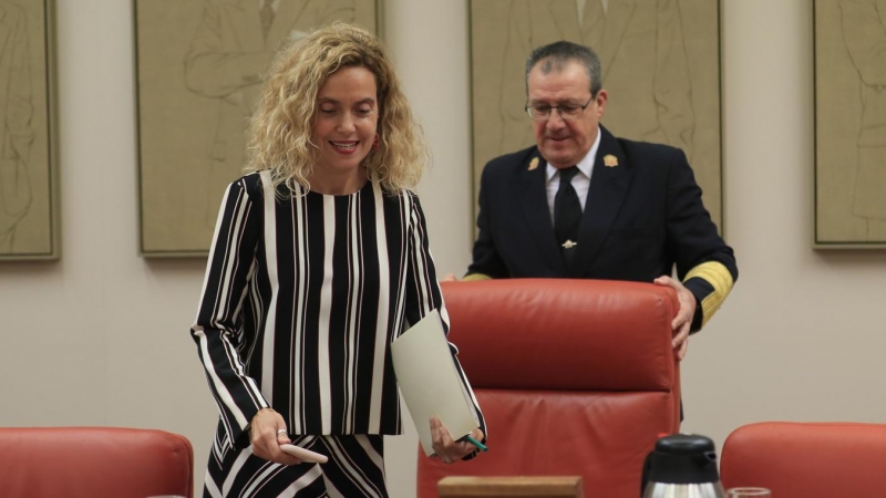 14/11/2022.- La presidenta del Congreso, Meritxell Batet, a su llegada a la reunión de la Mesa del Congreso este lunes en el Congreso de los Diputados en Madrid. EFE/ Fernando Alvarado