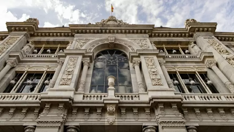 Fachada del edificio del Banco de España, en la madrileña calle de Alcalá. E.P./Eduardo Parra