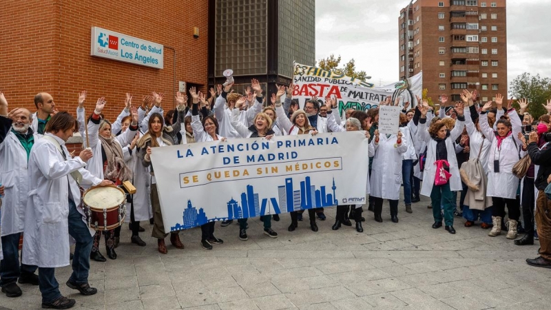 Médicos en huelga en Madrid