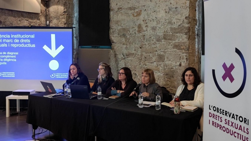 La presentació de l'informe 'Violència institucional en el marc de drets sexuals o reproductius', aquest divendres a Barcelona.