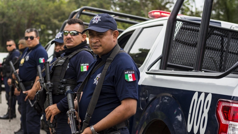 policías México foto de archivo