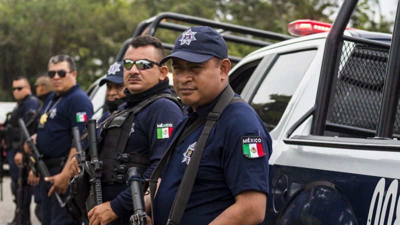 policías México foto de archivo