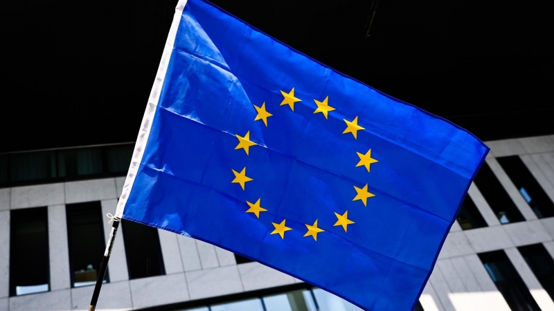Una bandera de la Unión Europea