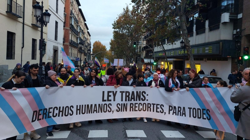 10/12/2022 Centenares de personas se manifiestan en Madrid contra las enmiendas del PSOE a la ley trans en una protesta que se ha extendido a una veintena de ciudades