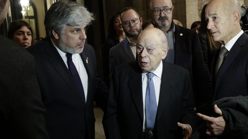 Jordi Pujol en el seu retorn al Parlament.