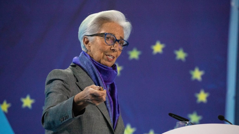 La presidenta del Banco Central Europeo (BCE), Christine Lagarde, en Fráncfort del Meno, Alemania, 15 de diciembre de 2022.