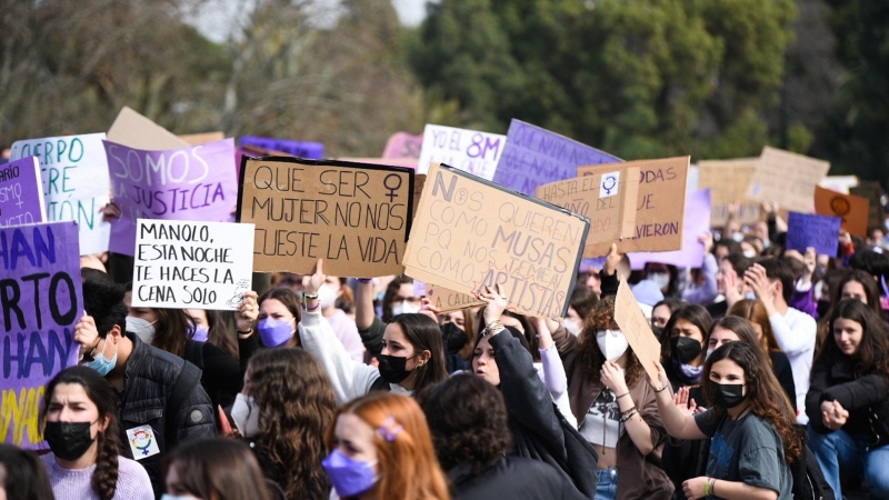 Manifestación feminista por el 8M. Foto de archivo.