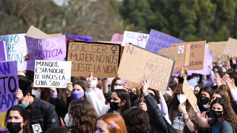 Manifestación feminista por el 8M. Foto de archivo.