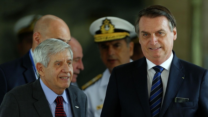 El general Augusto Heleno Ribeiro, y Jair Bolsonaro a 7 de noviembre de 2022