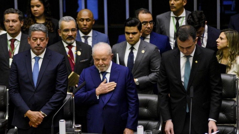 Lula da Silva, durante su toma de posesión como presidente de Brasil este 1 de enero de 2023.