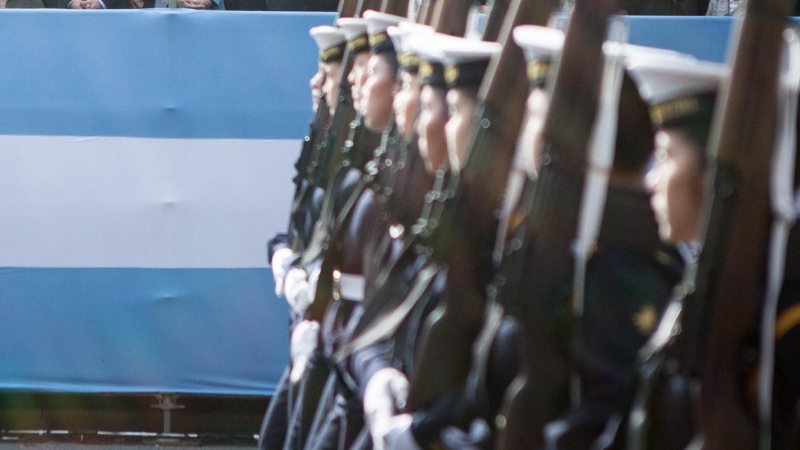 Imagen de archivo de un desfile militar del Ejército de Argentina.