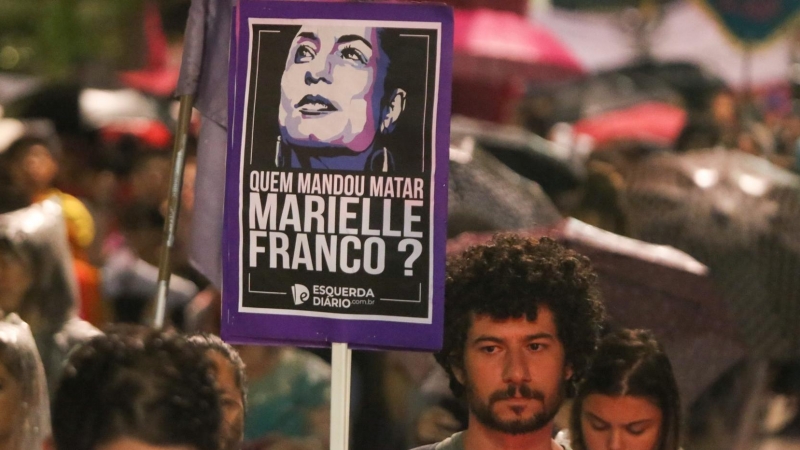 Concentración en protesta por el asesinato de Marielle Franco a 22 de diciembre de 2022.