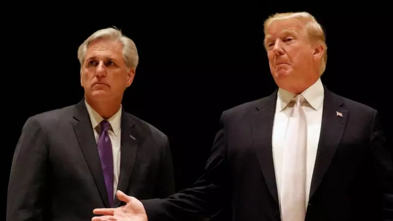 El expresidente de EEUU Donald Trump junto al candidato republicano para presidir la Cámara de Representantes Kevin McCarthy