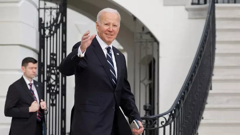 El presidente de Estados Unidos, Joe Biden, sale de la Casa Blanca para dirigirse en helicóptero a Delaware, a 13 de enero de 2023