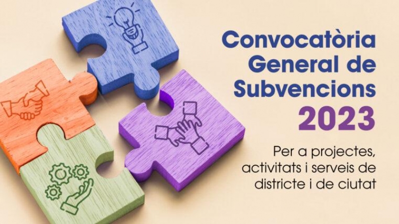 Cartel de la convocatoria de subvenciones municipales para el 2023.