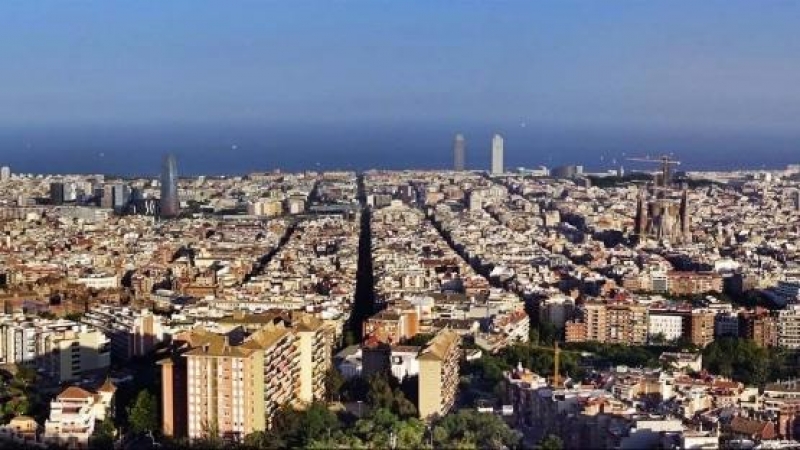 Una vista aérea de Barcelona.