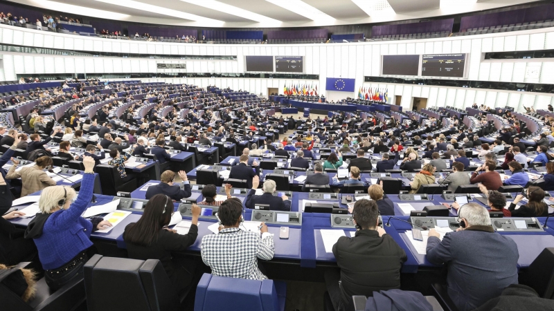 Imagen del Pleno del Parlamento Europeo de este jueves.